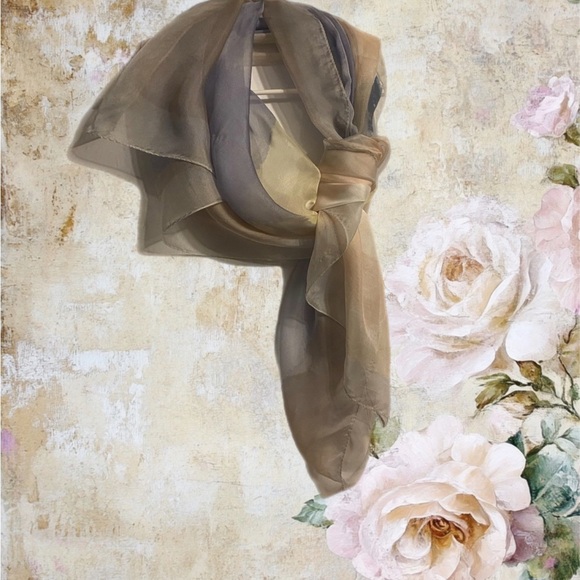 Vera Wang ‘Simply Vera’ Shoulder Scarf Elegant Chic Multicolor Pastel W 48"x54” - Picture 7 of 11